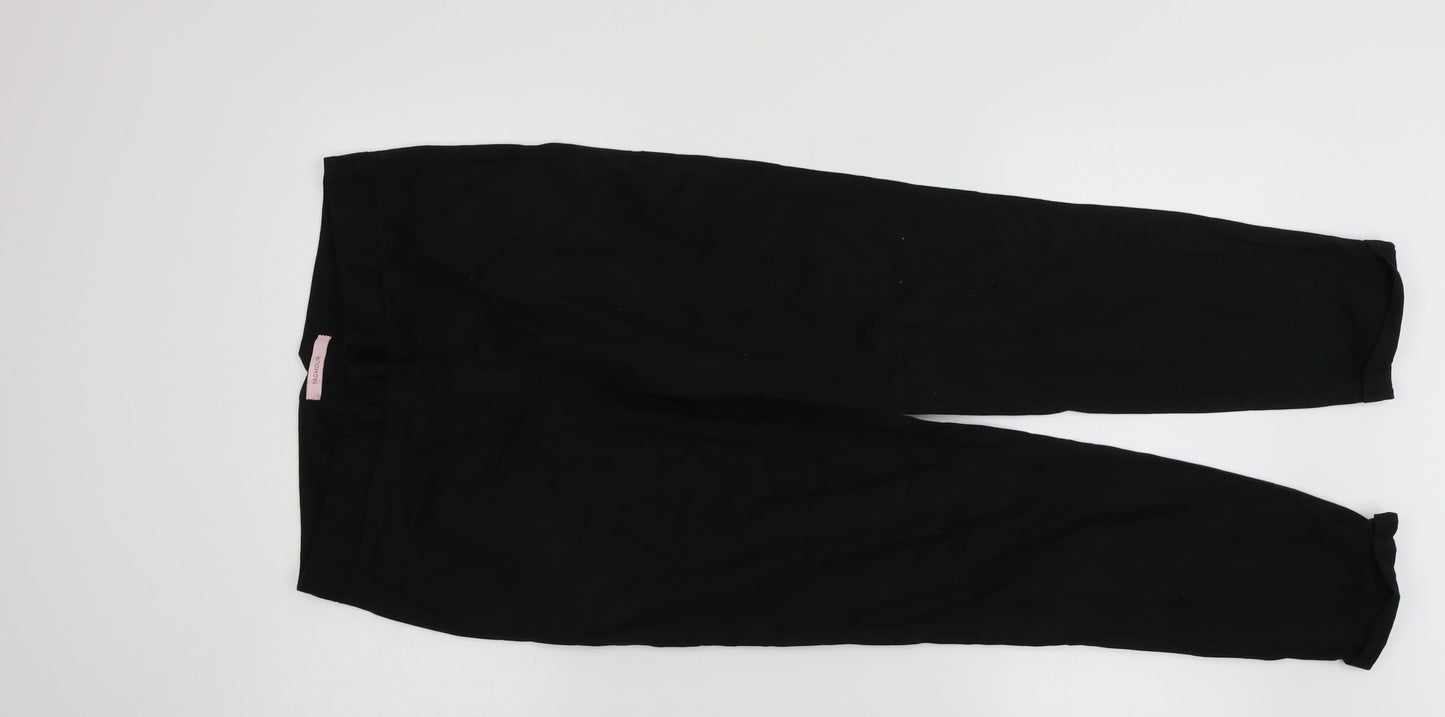 Yagmour Womens Black   Capri Trousers Size 10 L30 in