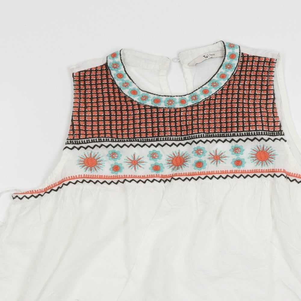 TU Womens White   Basic Blouse Size 10