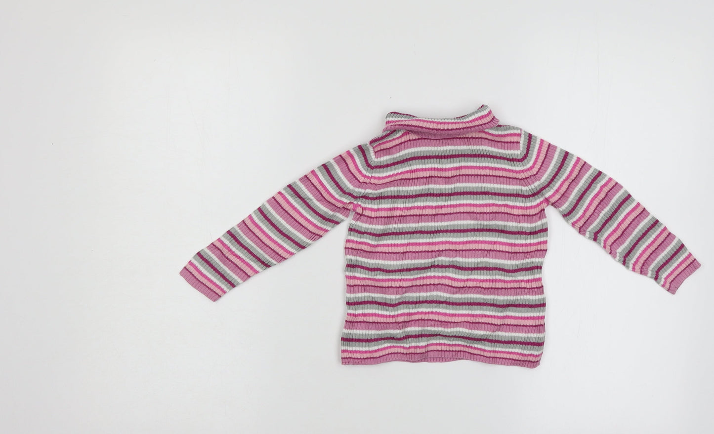 George Baby Multicoloured Striped  Henley Jumper Size 12-18 Months