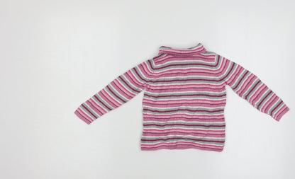 George Baby Multicoloured Striped  Henley Jumper Size 12-18 Months