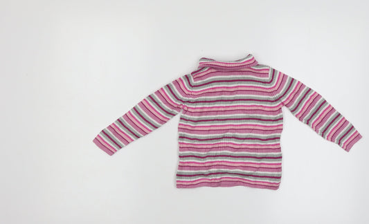 George Baby Multicoloured Striped  Henley Jumper Size 12-18 Months