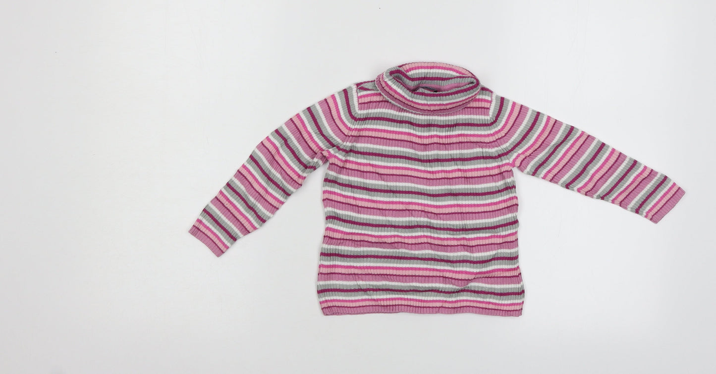 George Baby Multicoloured Striped  Henley Jumper Size 12-18 Months