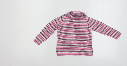 George Baby Multicoloured Striped  Henley Jumper Size 12-18 Months
