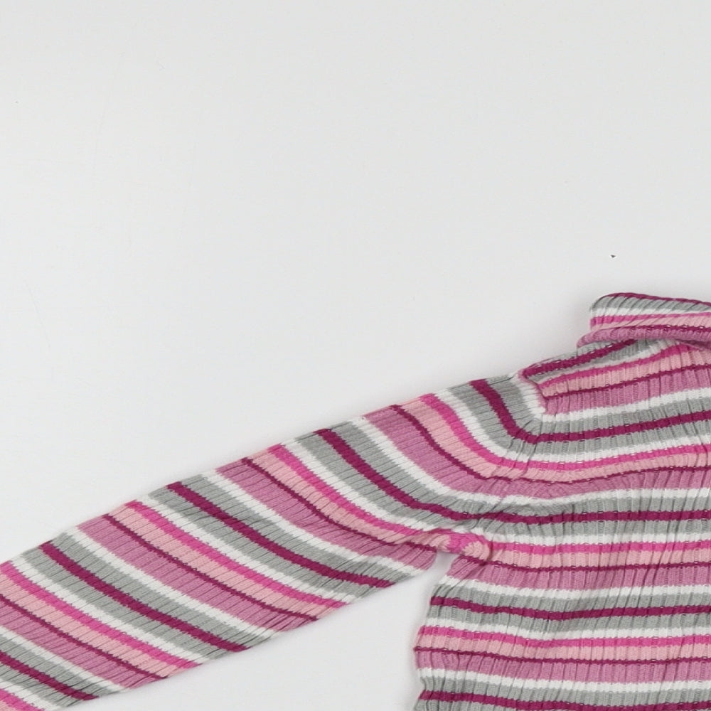 George Baby Multicoloured Striped  Henley Jumper Size 12-18 Months
