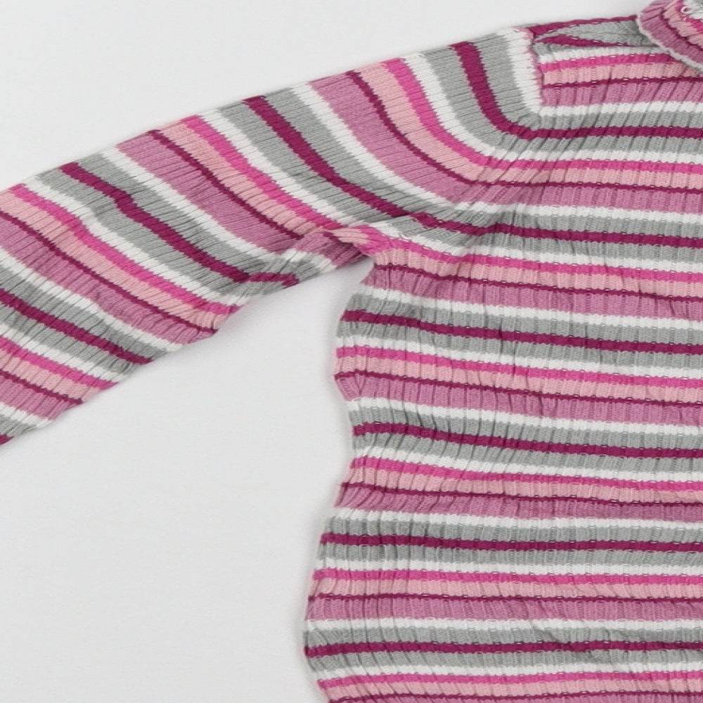 George Baby Multicoloured Striped  Henley Jumper Size 12-18 Months