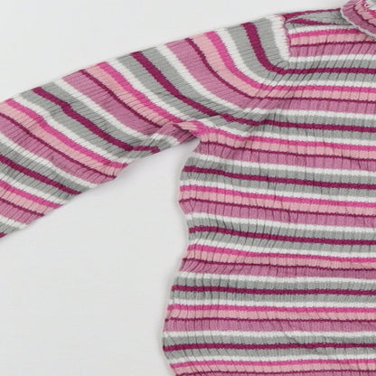 George Baby Multicoloured Striped  Henley Jumper Size 12-18 Months
