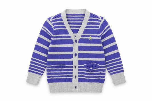 M&S Baby Blue Striped  Cape Jumper Size 12-18 Months