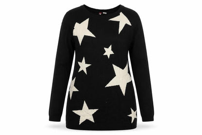 H&M Womens Black Geometric  Pullover Jumper Size 10