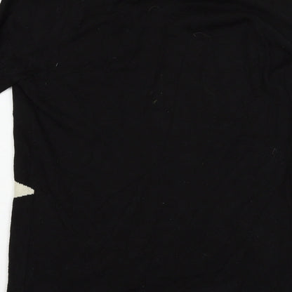 H&M Womens Black Geometric  Pullover Jumper Size 10