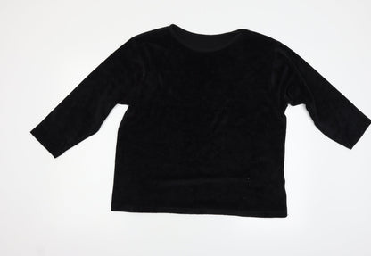 M&S Womens Black   Basic Blouse Size 14