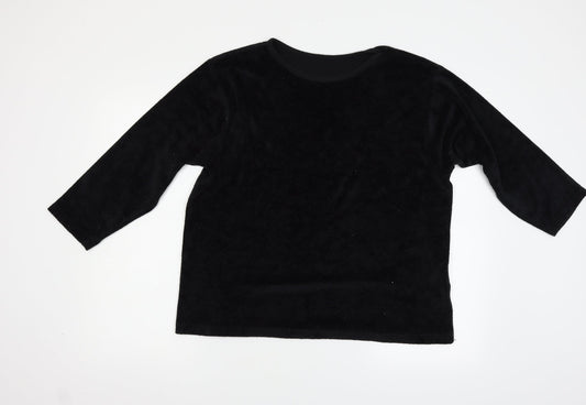 M&S Womens Black   Basic Blouse Size 14