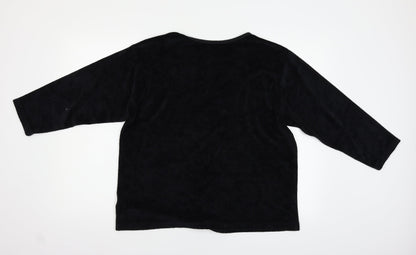 M&S Womens Black   Basic Blouse Size 14