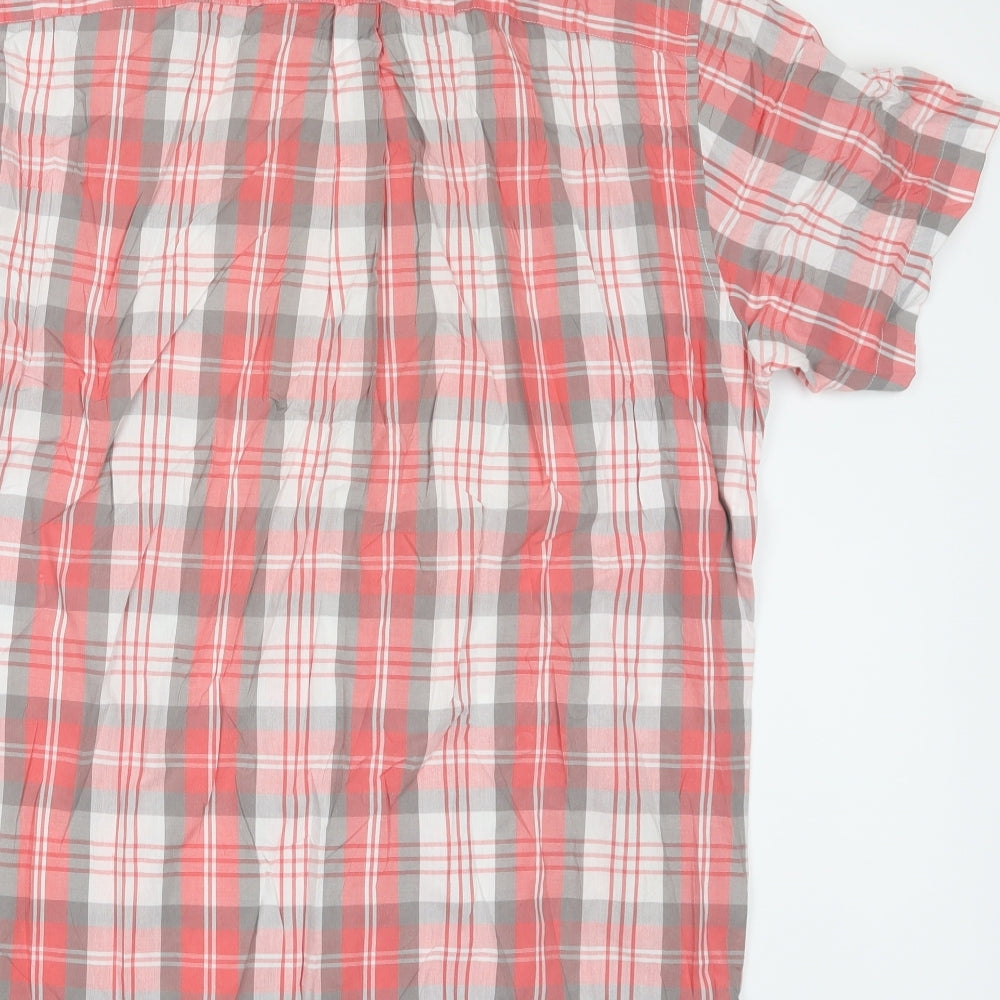 Real Clothing Mens Red Check   Button-Up Size M