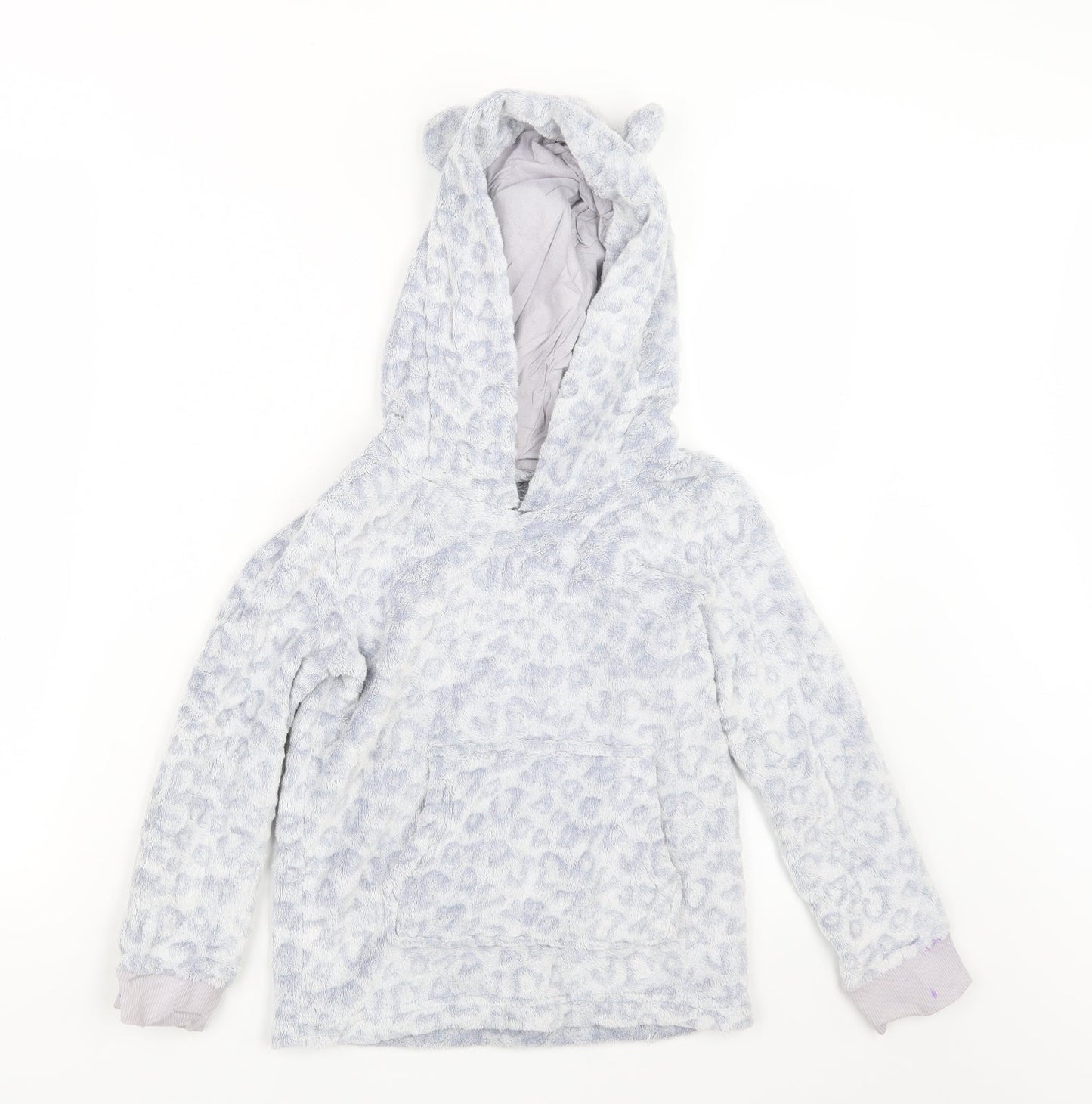 Debenhams Girls Grey Animal Print  Top One Piece Size 7-8 Years