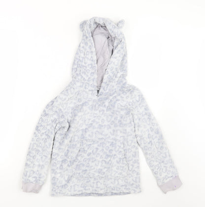 Debenhams Girls Grey Animal Print  Top One Piece Size 7-8 Years