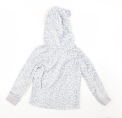 Debenhams Girls Grey Animal Print  Top One Piece Size 7-8 Years