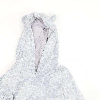 Debenhams Girls Grey Animal Print  Top One Piece Size 7-8 Years