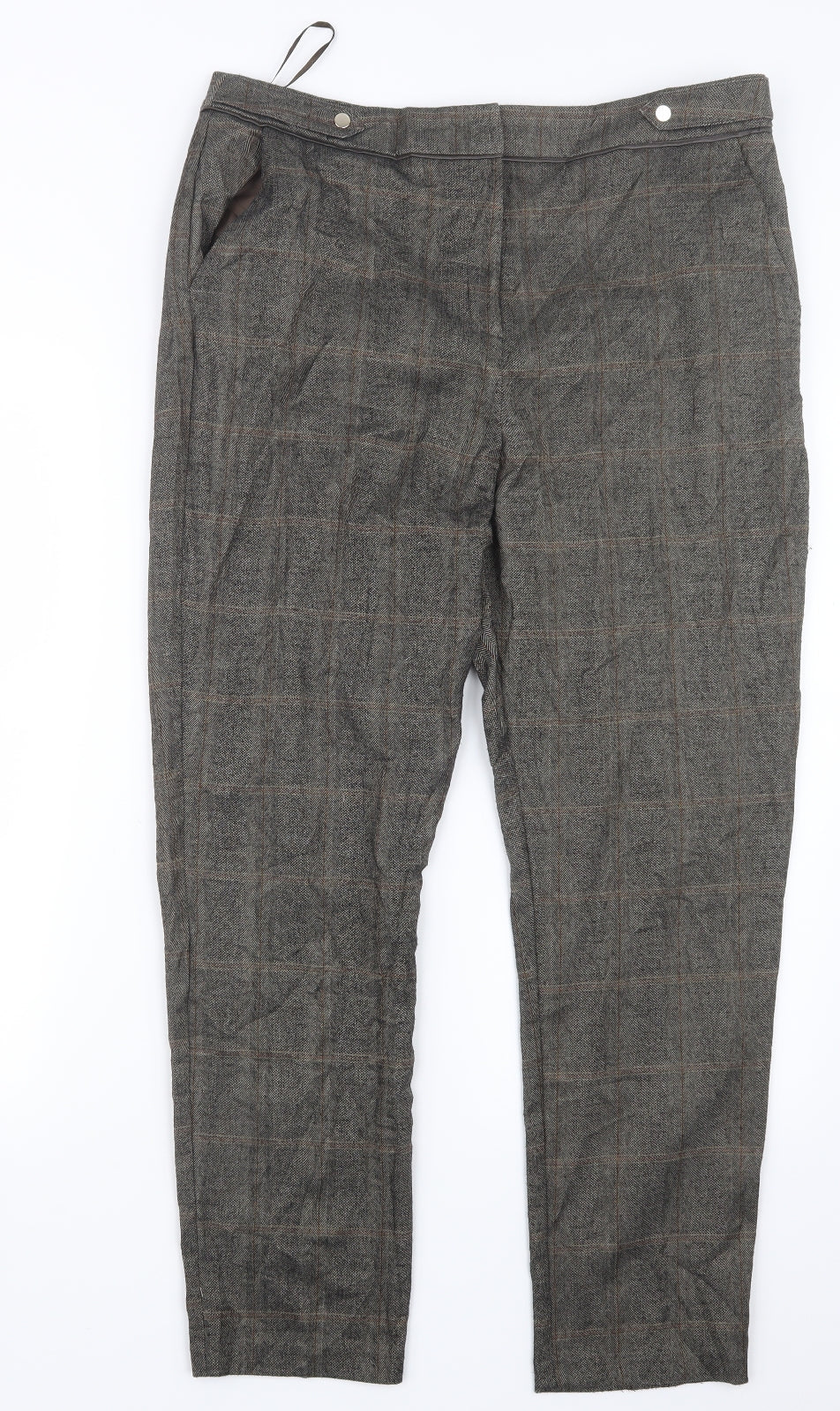 F&F Womens Brown   Trousers  Size 14 L26 in
