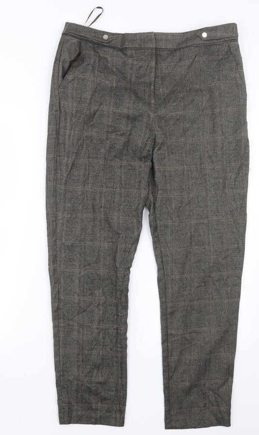 F&F Womens Brown   Trousers  Size 14 L26 in
