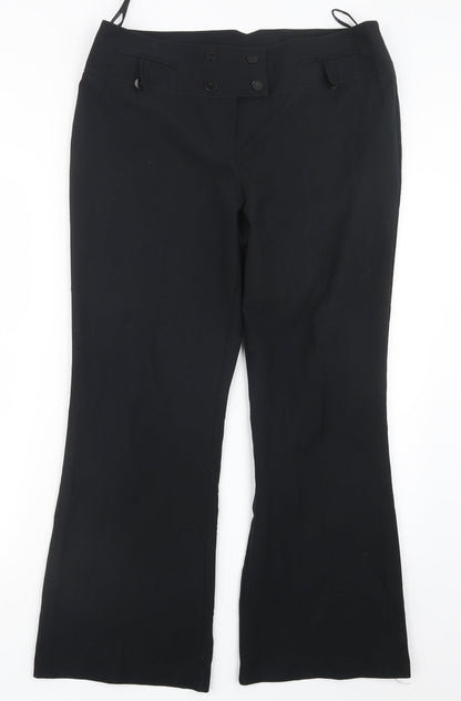 Womens UK Size 14 Dorothy Perkins Regular Fit  Black Trousers