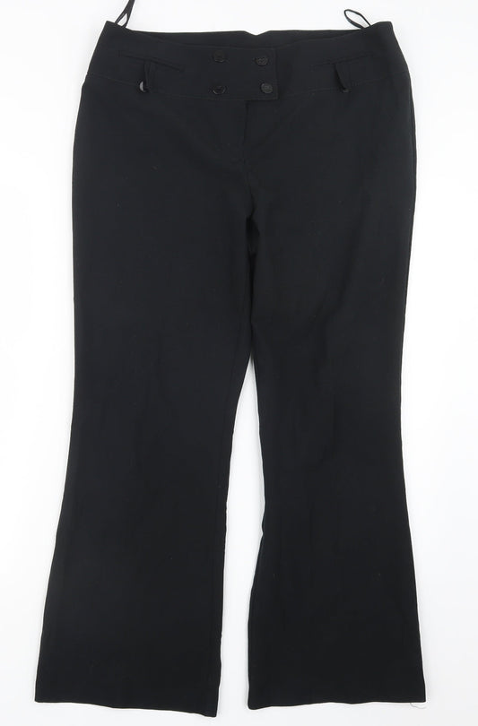 Womens UK Size 14 Dorothy Perkins Regular Fit  Black Trousers