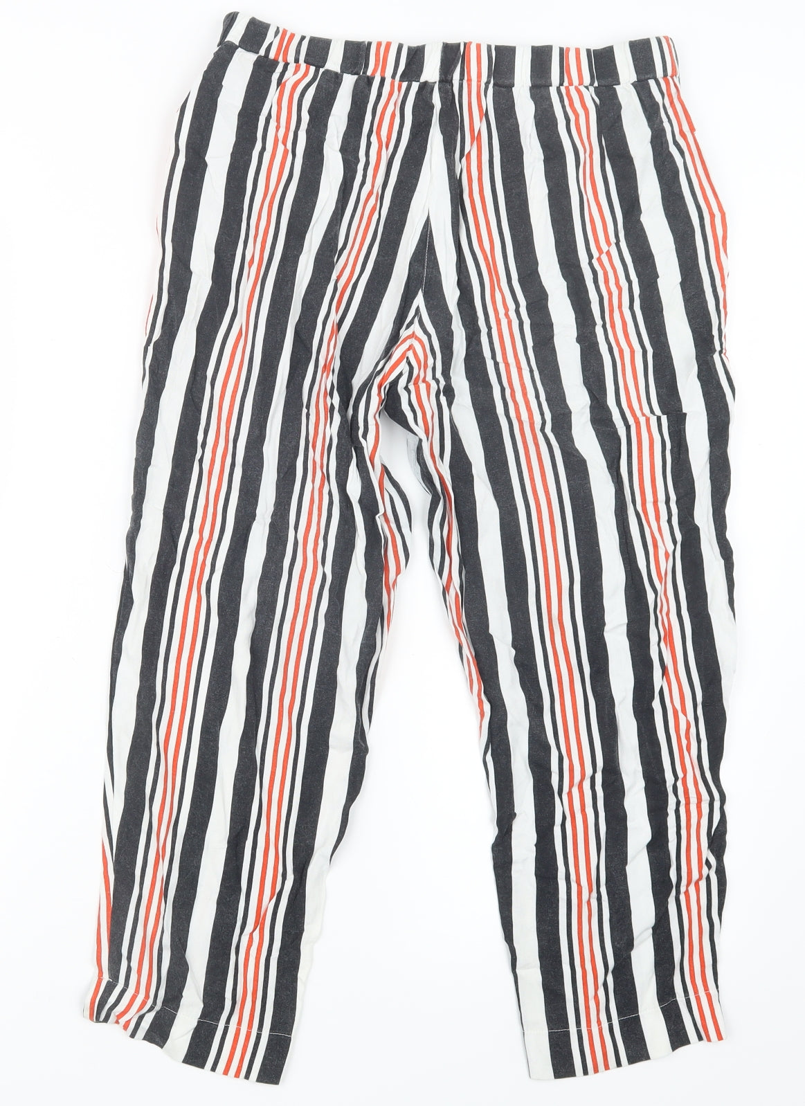 River Island Womens Black Striped  Trousers  Size 8 L22 in