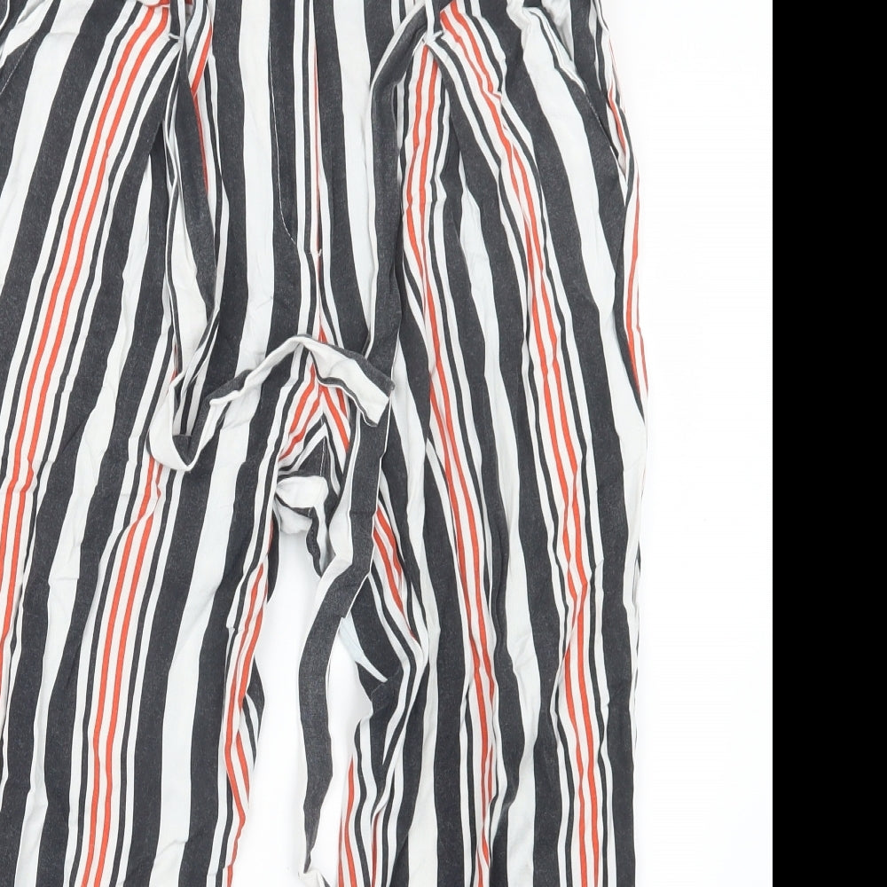 River Island Womens Black Striped  Trousers  Size 8 L22 in