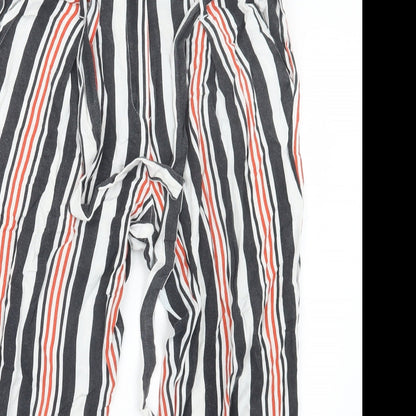 River Island Womens Black Striped  Trousers  Size 8 L22 in