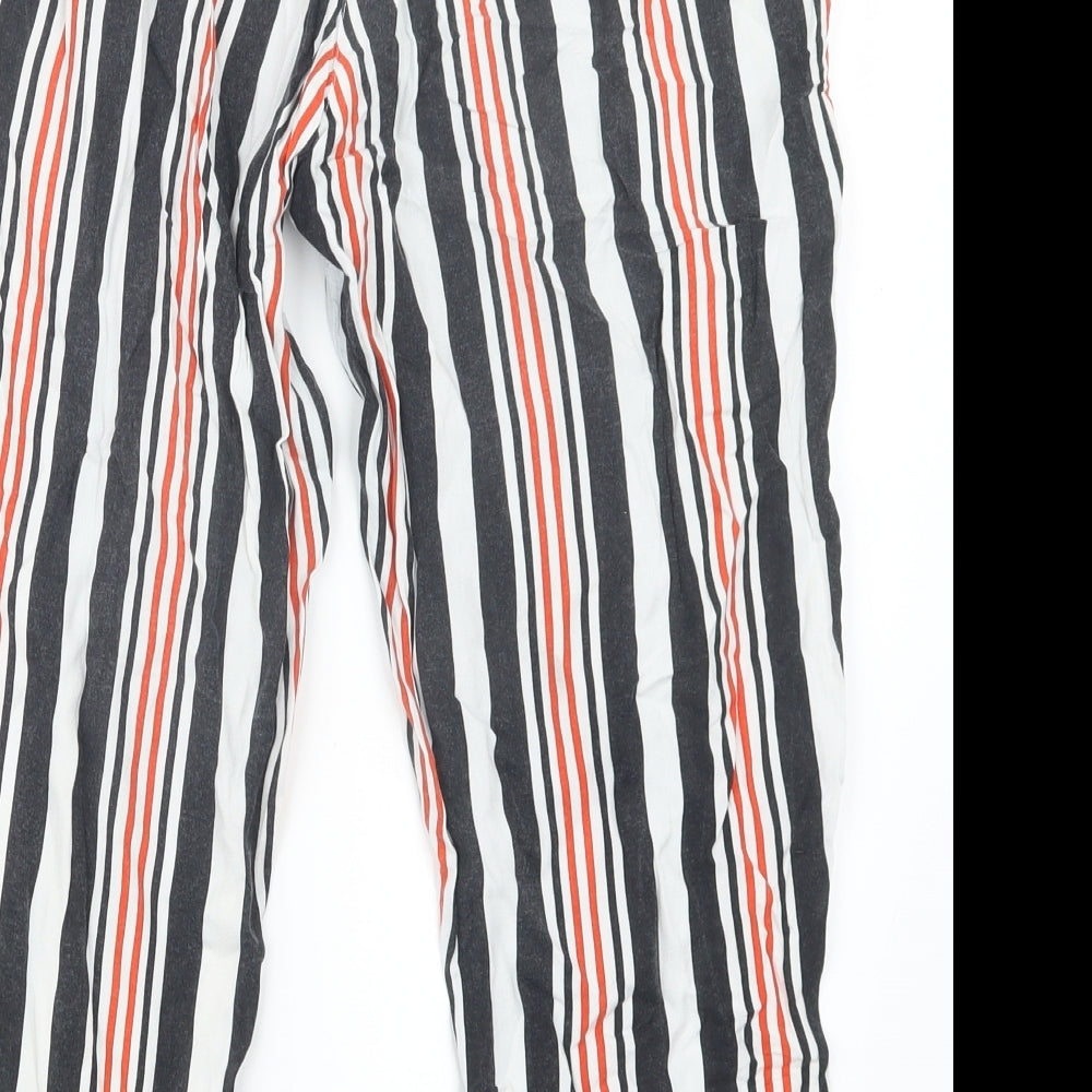 River Island Womens Black Striped  Trousers  Size 8 L22 in