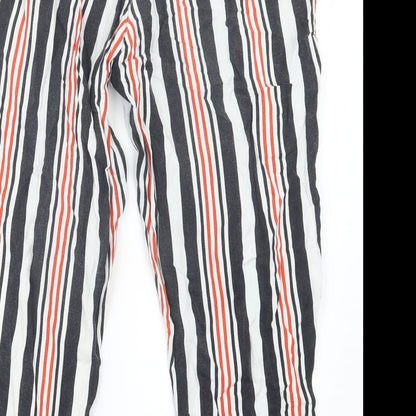 River Island Womens Black Striped  Trousers  Size 8 L22 in