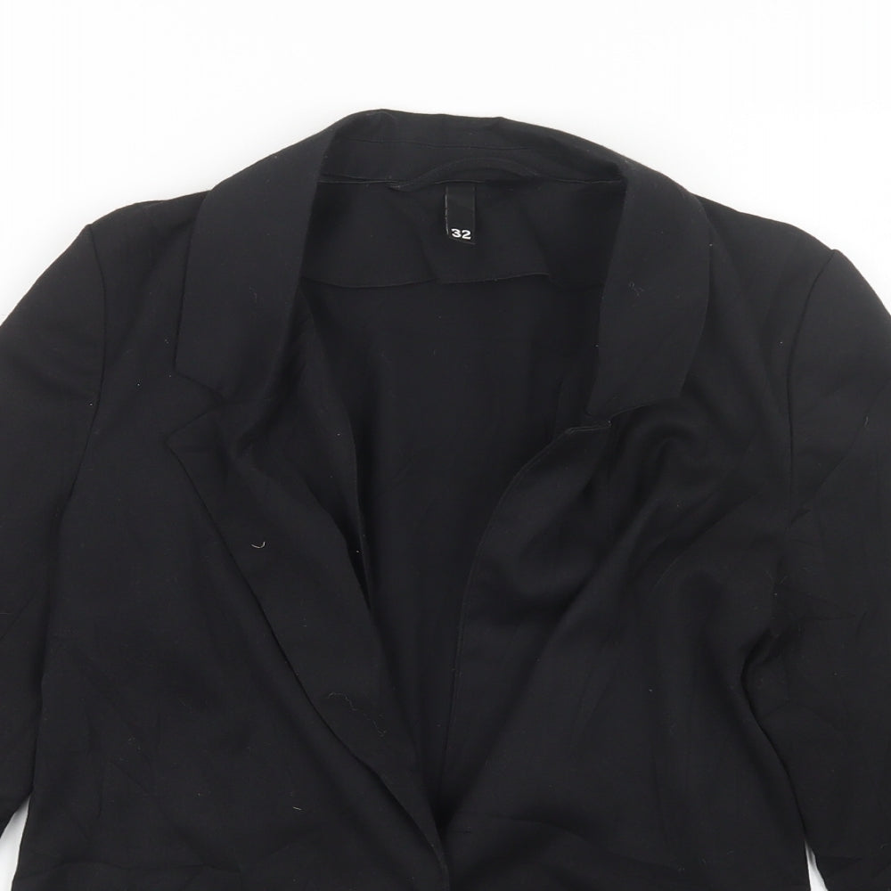 Womens UK Size 4 Divided by H&M Black Jacket