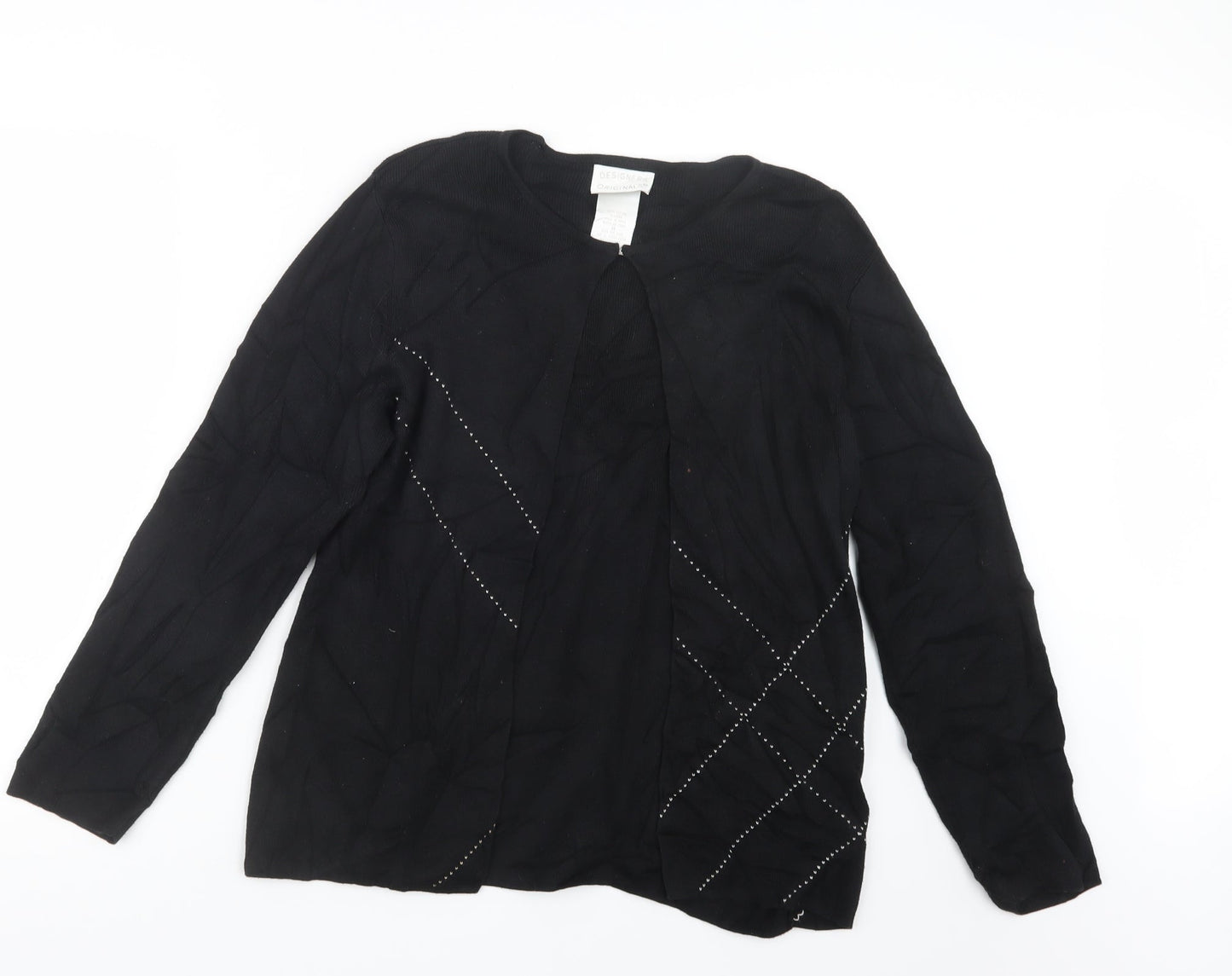 Designers Originals Womens Black  Knit Cardigan Jumper Size M