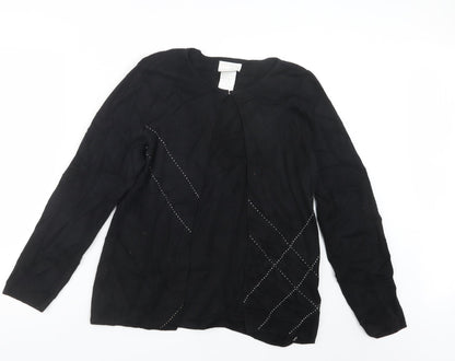 Designers Originals Womens Black  Knit Cardigan Jumper Size M