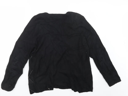 Designers Originals Womens Black  Knit Cardigan Jumper Size M