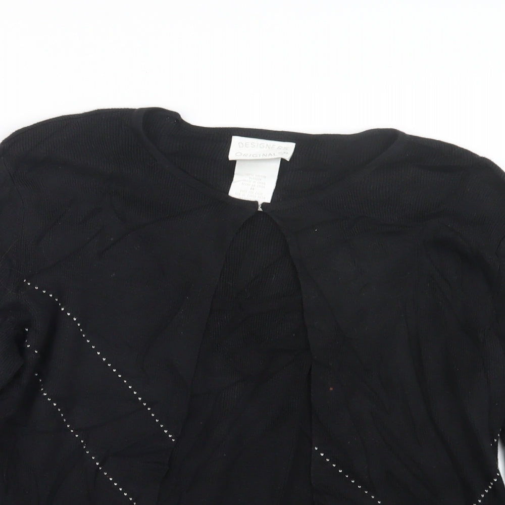 Designers Originals Womens Black  Knit Cardigan Jumper Size M