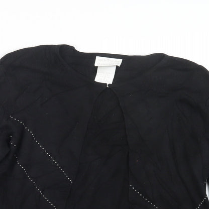 Designers Originals Womens Black  Knit Cardigan Jumper Size M