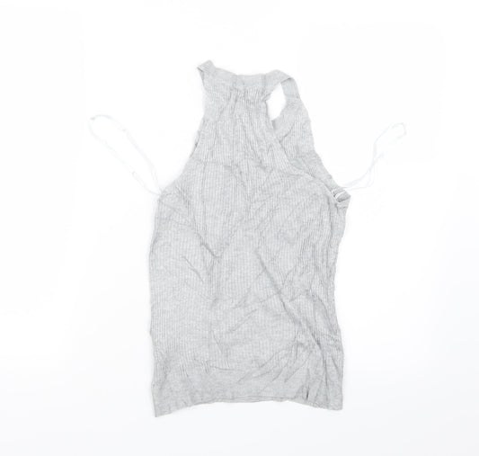 Womens UK Size 8 Atmosphere Grey Basic T-Shirt