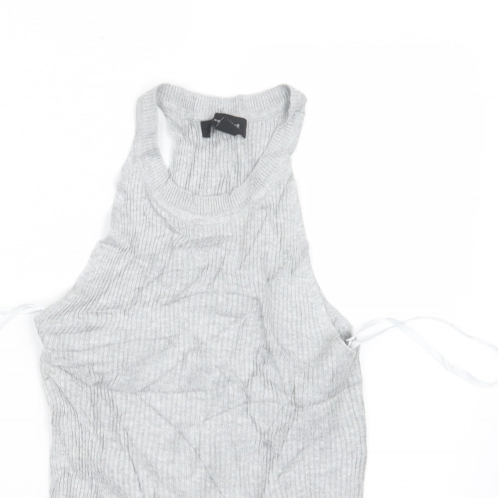 Womens UK Size 8 Atmosphere Grey Basic T-Shirt
