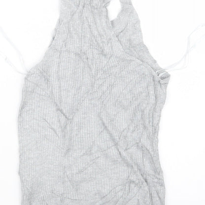 Womens UK Size 8 Atmosphere Grey Basic T-Shirt