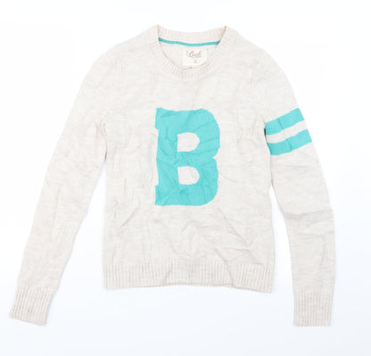 BSK Womens Beige  Knit Pullover Jumper Size S