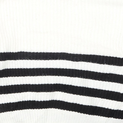 Primark Womens White Striped Knit Pullover Jumper Size 12