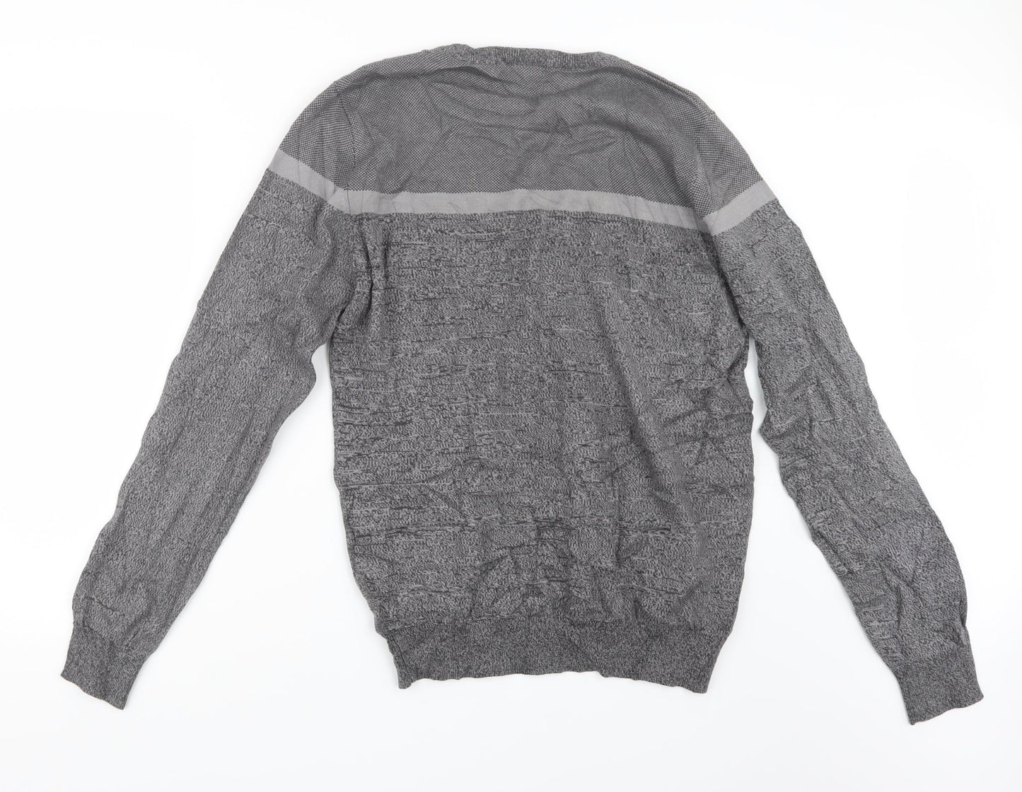 TU Mens Grey  Knit Pullover Jumper Size M