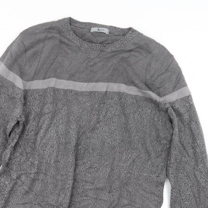 TU Mens Grey  Knit Pullover Jumper Size M