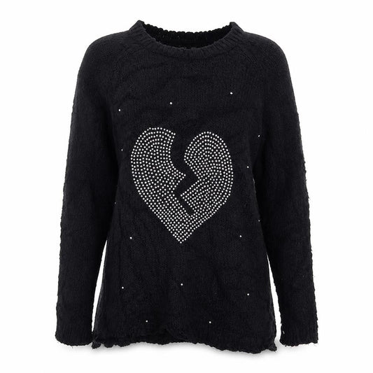 Topshop Womens Black  Knit Pullover Jumper Size 6