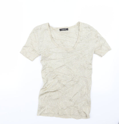 George Womens Gold   Basic T-Shirt Size 12