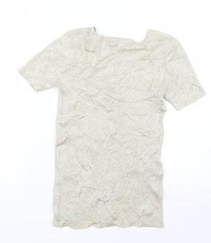 George Womens Gold   Basic T-Shirt Size 12