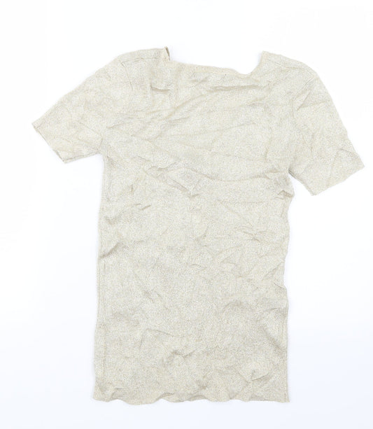 George Womens Gold   Basic T-Shirt Size 12