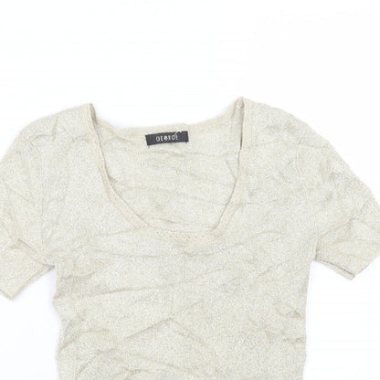 George Womens Gold   Basic T-Shirt Size 12