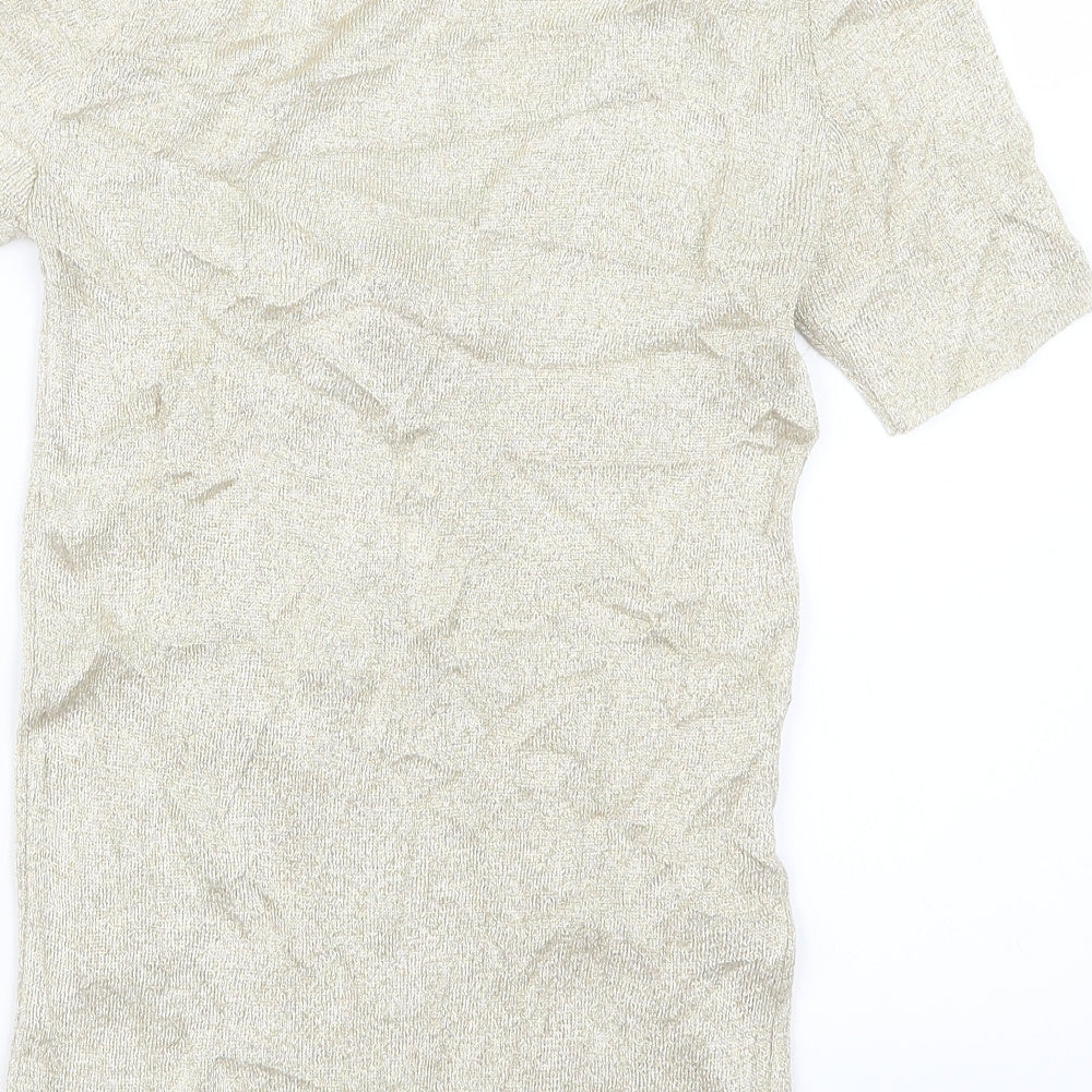 George Womens Gold   Basic T-Shirt Size 12