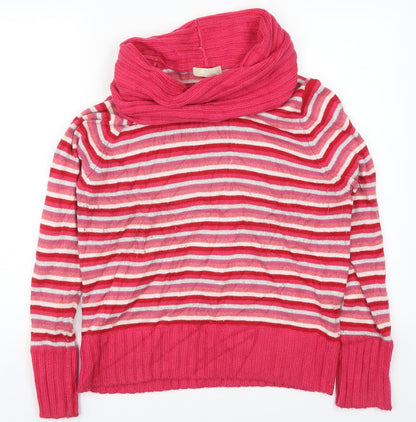 Marks & Spencer Womens Pink Striped  Pullover Jumper Size 16